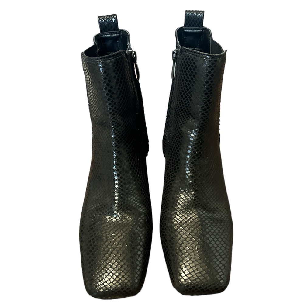 Frank Sarto Wandi Snakeskin Black Boots Sz 7.5